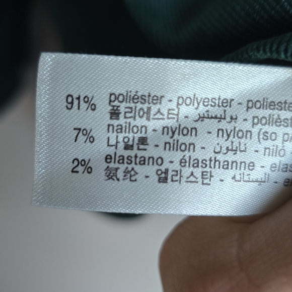 ZARA, Hunter Green Fine Waled Oversized Corduroy Button Front Shirt, Size Small - Picture 12 of 13